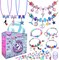 208 Pieces Charm Bracelet Making Kit 5.12 x 3.54 x 1.3 inches